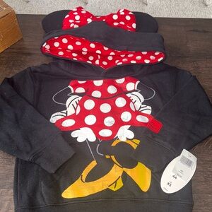 Black and Red Polka Dot Character Hoodie Size  youth XS